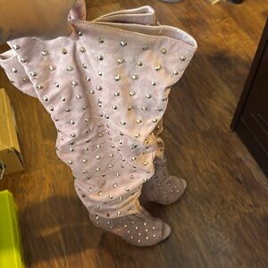 Liliana Mauve and Gold Heels